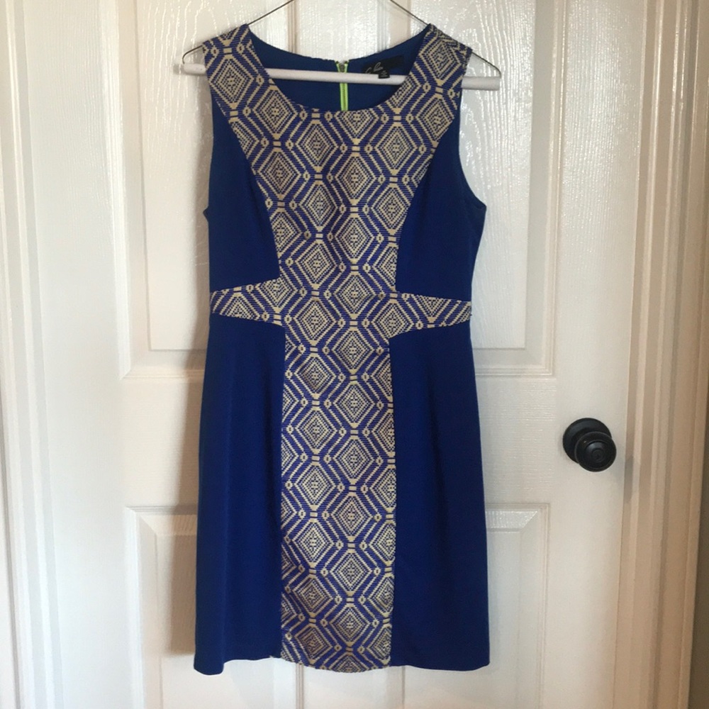 Royal blue and textured dress